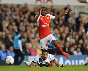 Tottenham Hotspur V Arsenal Capital One Cup 2015/16 Prints: Battle of the Capital: Campbell vs Chadli - Arsenal vs Tottenham in the Capital One Cup
