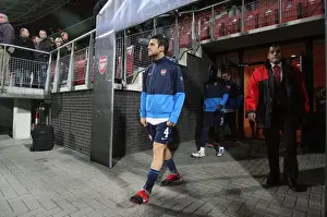 Battle at DSB Stadium: Arsenal's Cesc Fabregas Shines in 1:1 UEFA Champions League Thriller vs. AZ Alkmaar, 2009