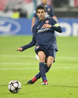 Battle at DSB Stadium: Arsenal's Fabregas Leads the Charge against AZ Alkmaar, UEFA Champions League, 20/10/2009