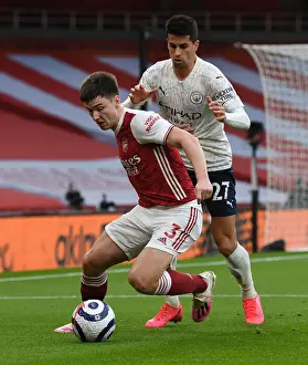 Arsenal V Manchester City 2020-21 Prints: Battle at the Empty Emirates: Tierney vs Cancelo - Arsenal vs Manchester City