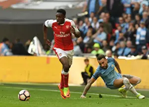 Arsenal V Manchester City - FA Cup 1/2 Final 2017 Prints: Battle at the FA Cup Semi-Final: Welbeck Outmaneuvers Otamendi - Arsenal vs