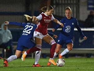 Images Dated 7th October 2020: Battle of Football Giants: Chelsea Women vs Arsenal Women - Continental Cup Showdown