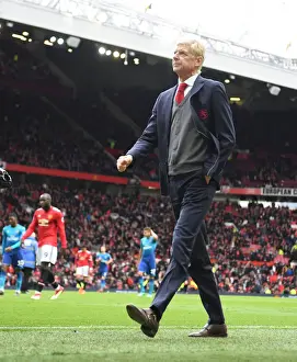 Manchester United V Arsenal 2017-18 Prints: A Battle of Giants: Arsene Wenger at Old Trafford - Manchester United vs