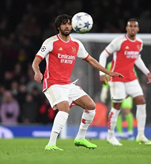 Arsenal V Sevilla 2023-24 Prints: Battle in Group B: Arsenal vs Sevilla, UEFA Champions League 2023/24 - Mo Elneny in Action