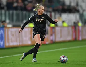 Juventus Women V Arsenal Women 2022-23 Prints: Battle in Group C: Stina Blackstenius Fights for Arsenal in Juventus vs