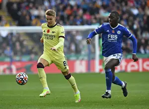 Leicester City V Arsenal 2021-22 Prints: Battle at The King Power: Odegaard vs Soumare - Arsenal vs Leicester City