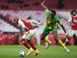 Arsenal V West Bromwich Albion 2020-21 Prints: Empty Battle: Lacazette vs. Ajayi - Arsenal vs