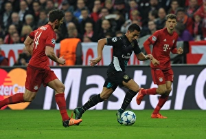 Bayern Munich V Arsenal 2015-16 Prints: Battle of the Midfield: Alexis Sanchez vs