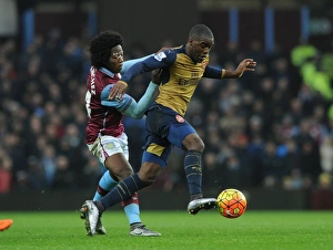 Aston Villa V Arsenal 2015-16 Prints: Battle in the Midfield: Campbell vs Sanchez