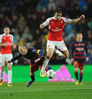 Barcelona V Arsenal 2015-16 Prints: Battle in the Midfield: Flamini vs