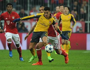 Bayern Munich V Arsenal 2016-17 Prints: Battle of the Midfield Maestros: Sanchez vs