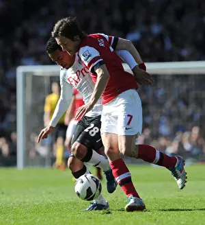 Fulham V Arsenal 2012-13 Prints: Battle of the Midfield: Rosicky vs. Emanuelson in Arsenal's Clash with Fulham (2013)