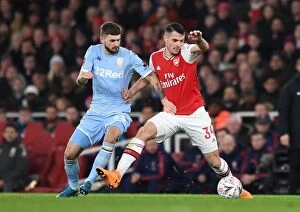 Images Dated 7th January 2020: Battle of Midfield Titans: Xhaka vs Klich - Arsenal vs Leeds United, FA Cup Showdown