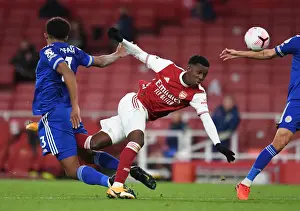 Arsenal V Leicester City 2020-21 Prints: Empty Battle: Nketiah vs Fofana, Arsenal vs Leicester City - Premier League 2020-21