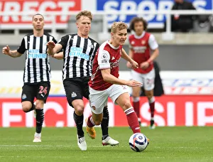 Newcastle United V Arsenal 2020-21 Prints: Empty Battle: Odegaard vs Ritchie