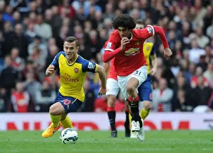 Manchester United V Arsenal 2014-15 Prints: Battle at Old Trafford: Wilshere vs Fellaini - Premier League Showdown, 2014-15