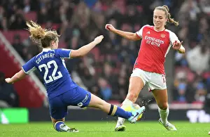 Arsenal Women V Chelsea Women 2023-24 Prints: Battle for Possession: Arsenal vs. Chelsea - Women's Super League (2023-24)