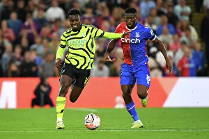 Crystal Palace V Arsenal 2023-24 Prints: Battle for Possession: Eddie Nketiah vs