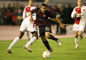 Slavia Prague V Arsenal 2007-8 Prints: The Battle of Prague: Walcott vs