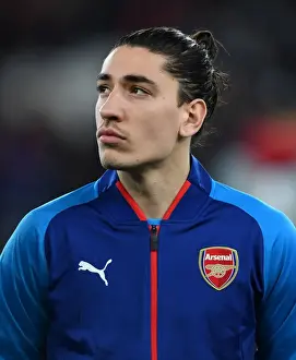 Arsenal V Östersunds FK 2017-18 Prints: Battle-Ready Bellerin: Arsenal's Defender Gears Up for Europa League Victory Against Östersunds FK