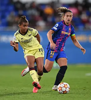 Barcelona V Arsenal Women 2021-22 Prints: Battle for Supremacy: Arsenal vs. Barcelona - UEFA Women's Champions League