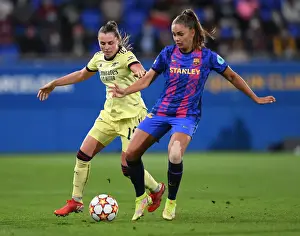 Barcelona V Arsenal Women 2021-22 Prints: Battle for Supremacy: Arsenal vs. Barcelona - UEFA Women's Champions League
