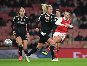 Arsenal Women V Juventus Women 2022-23 Prints: Battle in the UEFA Champions League: Arsenal Women vs Juventus Women at Emirates Stadium