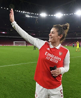 Images Dated 7th December 2022: Battle in the UEFA Women's Champions League: Arsenal Women Triumph Over Juventus Women at Emirages