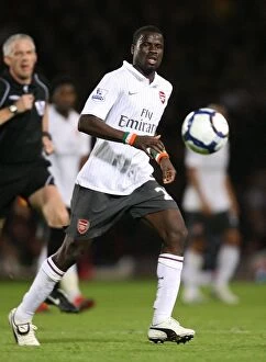 Images Dated 25th October 2009: The Battle at Upton Park: Emmanuel Eboue's Unforgettable Performance in Arsenal's 2009 Draw