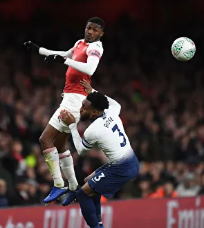 Arsenal V Tottenham Hotspur Carabao Cup 2018-19 Prints: A Battle of Wings: Maitland-Niles vs. Rose - Arsenal vs. Tottenham Carabao Cup Clash
