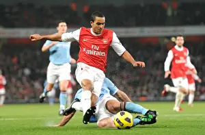 Arsenal V Manchester City 2010-11 Prints: The Battle of the Wings: Walcott vs