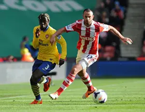 Stoke City V Arsenal 2013-14 Prints: Battleground Britannia: Sagna vs Wilson - Stoke City vs Arsenal, Premier League 2013-14