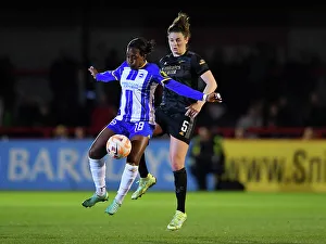 Brighton And Hove Albion Women V Arsenal Women 2022-23 Prints: Battling Beauties: Danielle Carter vs. Jennifer Beattie - A Super League Rivalry