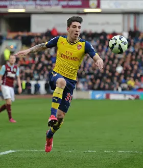 Burnley V Arsenal 2014/15 Prints: Bellerin in Action: Arsenal's Thrilling Victory over Burnley, Premier League 2014-2015