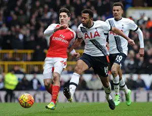 Tottenham Hotspur V Arsenal 2015-16 Prints: Bellerin Blasts Past Dembele: Arsenal's Thrilling Victory over Tottenham (2015-16)