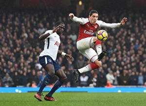 Arsenal V Tottenham Hotspur 2017-18 Prints: Bellerin Outmuscles Sissoko: Arsenal vs. Tottenham, Premier League Showdown