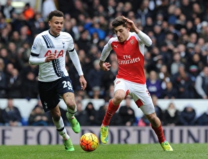 Tottenham Hotspur V Arsenal 2015-16 Prints: Bellerin Surges Past Alli: Tottenham vs. Arsenal, Premier League Showdown (2015-16)