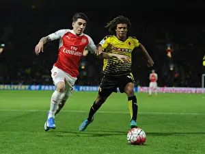 Watford V Arsenal 2015/16 Prints: Bellerin vs Ake: Clash of the Wings in Watford vs Arsenal Premier League Showdown