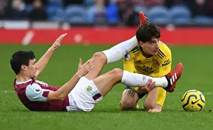 Burnley V Arsenal 2019-20 Prints: Bellerin vs Cork: Intense Battle in Burnley vs Arsenal Premier League Clash