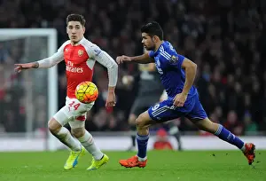 Arsenal V Chelsea 2015-16 Prints: Bellerin vs. Costa: A Premier League Showdown at the Emirates
