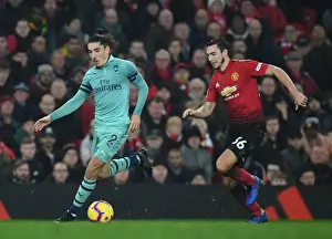Manchester United V Arsenal 2018-19 Prints: Bellerin vs Darmian: Battle at Old Trafford - Manchester United vs Arsenal FC