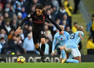 Manchester City V Arsenal 2017-18 Prints: Bellerin vs Delph: Clash of the Wing-Backs - Manchester City vs Arsenal