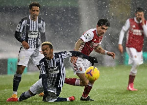 West Bromwich Albion v Arsenal 2020-21 Collection: Bellerin vs. Diangana: A Premier League Battle at The Hawthorns