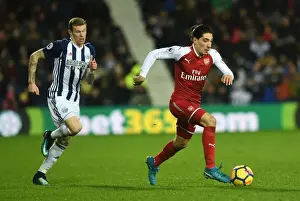West Bromwich Albion V Arsenal 2017-18 Prints: Bellerin vs. McClean: A Footballing Battle at The Hawthorns (2017-18) - West Bromwich Albion vs
