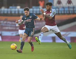 Aston Villa V Arsenal 2020-21 Prints: Bellerin vs. Mings: A Battle at Empty Villa Park - Arsenal vs