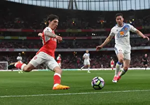Arsenal V Sunderland 2016-17 Prints: Bellerin vs. Oviedo: A Premier League Showdown at Emirates Stadium