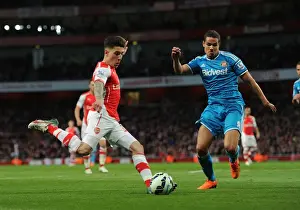 Arsenal V Sunderland 2014-15 Prints: Bellerin vs. Rodwell: A Premier League Showdown at Emirates Stadium (2015)