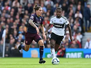 Fulham V Arsenal 2018-19 Prints: Bellerin vs Sessegnon: Battle at Craven Cottage - Fulham vs Arsenal