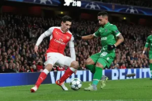 Arsenal V PFC Ludogorets Razgrad 2016-17 Prints: Bellerin vs Wanderson: A Battle at the Emirates - Arsenal vs Ludogorets