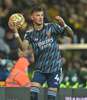 Norwich City V Arsenal 2021-22 Prints: Ben White in Action: Norwich City vs. Arsenal, Premier League 2021-22